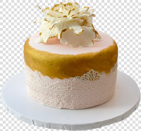 Chocolate Cake Decorated With Edible Lace And Flower   Sugar Cake  HD Png DownloadTransparent PNG