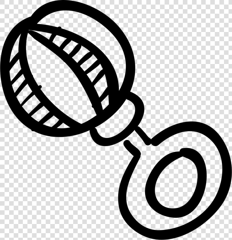 Rattle Hand Drawn Baby Toy   Rattle Baby Icon Png  Transparent PngTransparent PNG