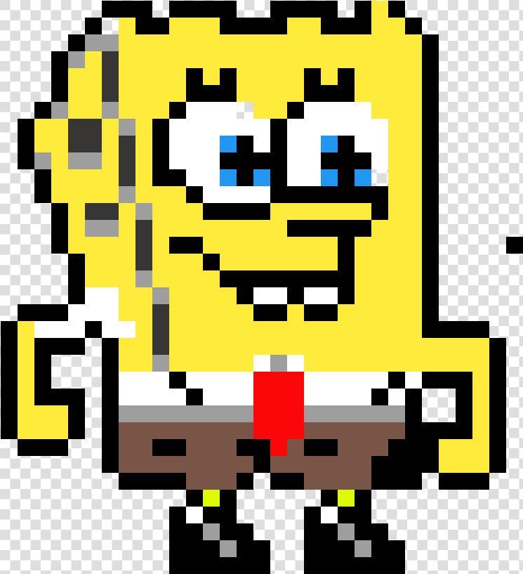 Small Spongebob Pixel Art Clipart   Png Download   Minecraft Pixel Art Spongebob  Transparent PngTransparent PNG