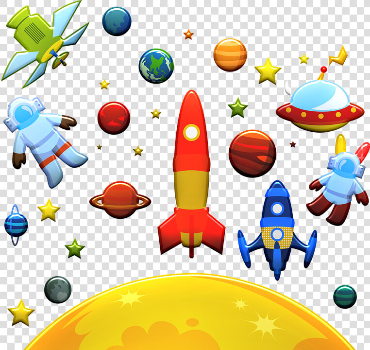 Astronaut  Space  Planets  Ufo  Extra terrestrial    ภาพ การ์ตูน นอก อวกาศ  HD Png DownloadTransparent PNG