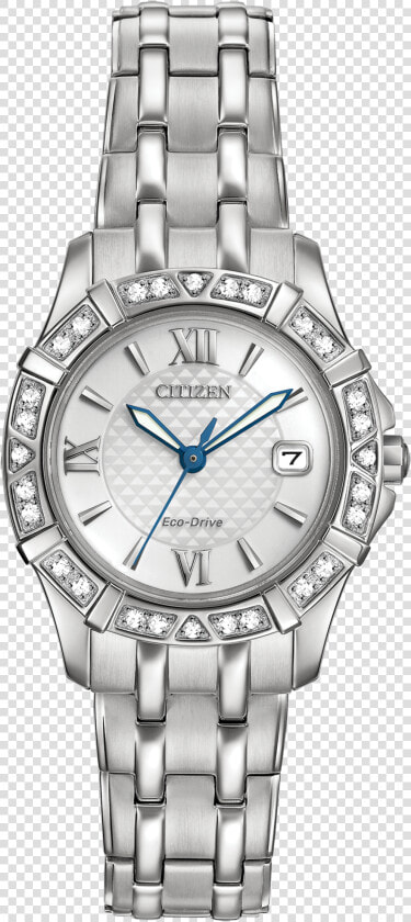 Citizen Diamond Bezal Silhouette Ladies Watch   Citizen Eco Stainless Steel Drive Women  HD Png DownloadTransparent PNG