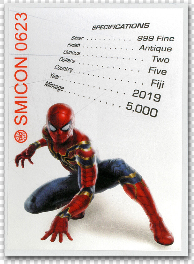 2019 Fiji 2 Oz Silver Marvel Icon Series Spiderman   Silver  HD Png DownloadTransparent PNG