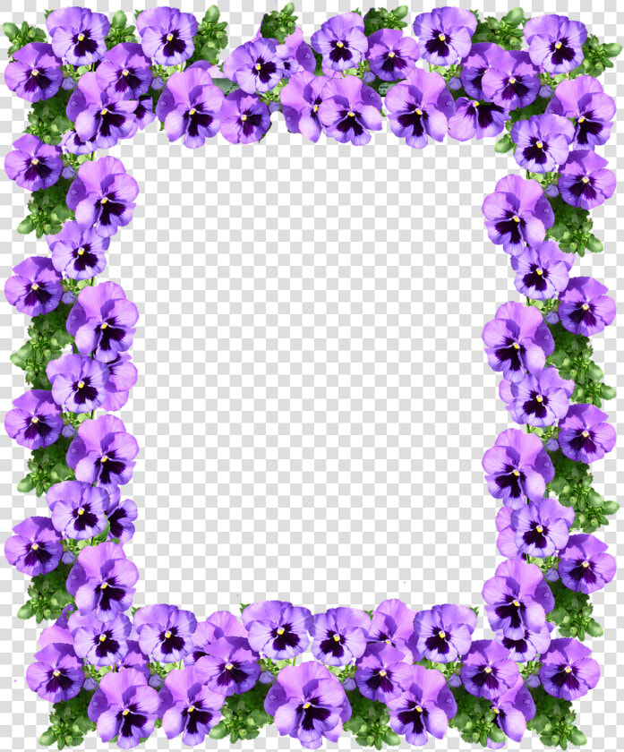 Free Floral Borders   Flower Border Designs Purple  HD Png DownloadTransparent PNG