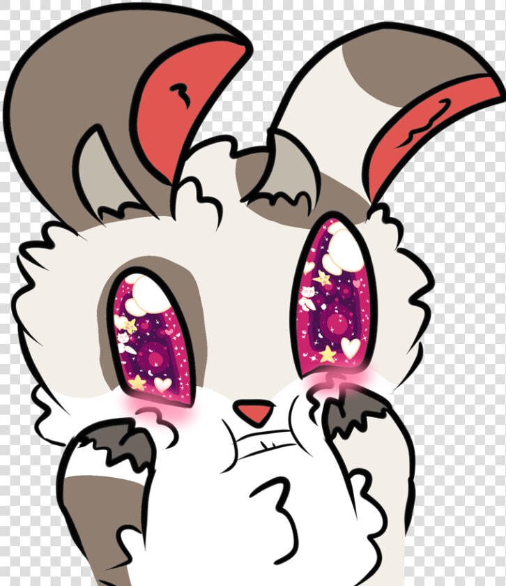 Supah Kawaii Eyeballs Blush Bunbun Bunny Goat Thin   Drawing  HD Png DownloadTransparent PNG