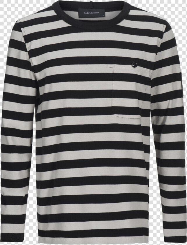 Long Sleeve Black Thick Stripe On White Shirt  HD Png DownloadTransparent PNG