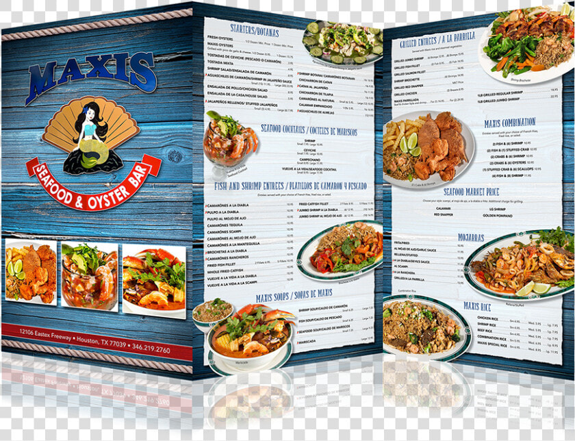 Transparent Ensalada Clipart   Maxis Seafood Menu  HD Png DownloadTransparent PNG