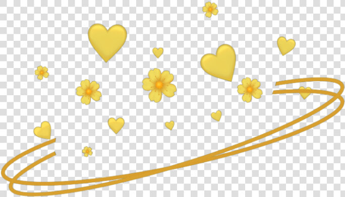  yellow  flowers  red  spiral  aesthetic  crown  taç   Yellow Aesthetic Wings  HD Png DownloadTransparent PNG