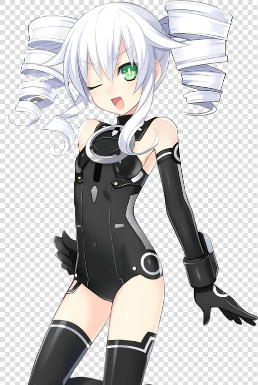 25 Of The Absolute Best Anime Girls With White Hair   Uni Black Sister Hyperdimension Neptunia  HD Png DownloadTransparent PNG