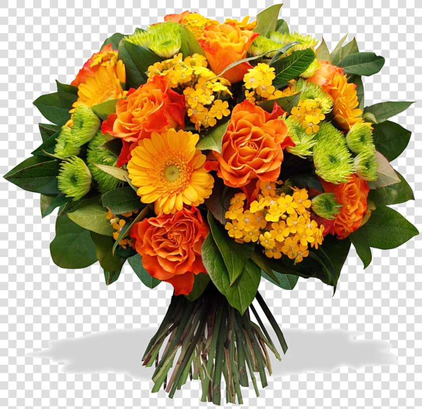 Bouquet Orange   Png Download   Bouquet Fete Des Grand Mere  Transparent PngTransparent PNG