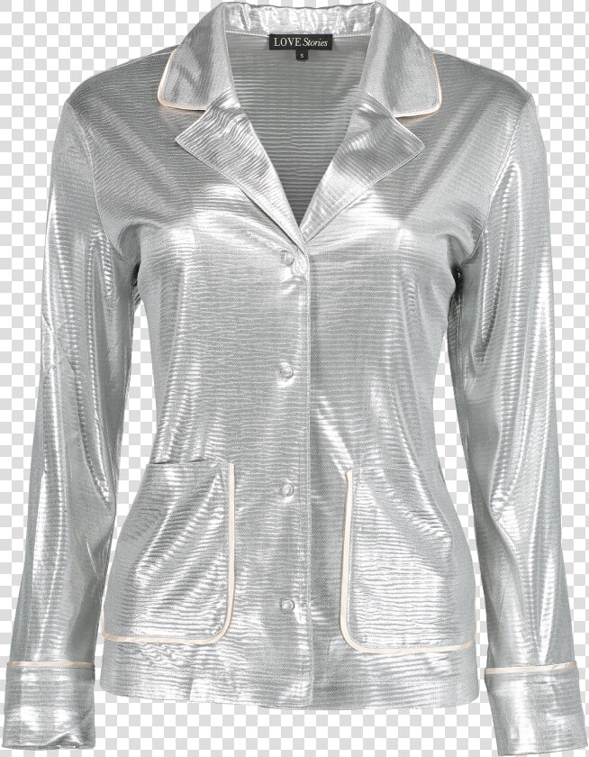 Bluemoon Pajama Top Silver   Leather Jacket  HD Png DownloadTransparent PNG