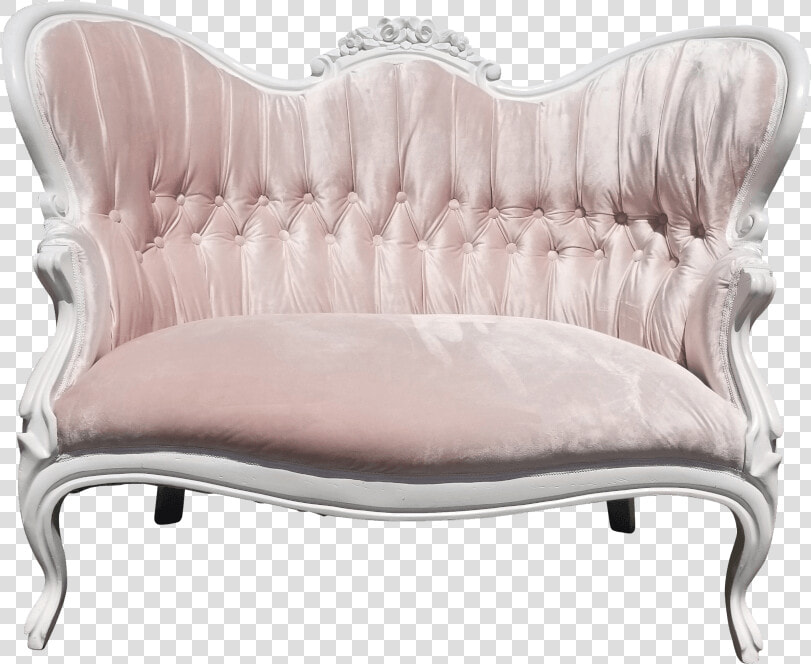 Blush Pink Velvet Loveseat   Bench  HD Png DownloadTransparent PNG