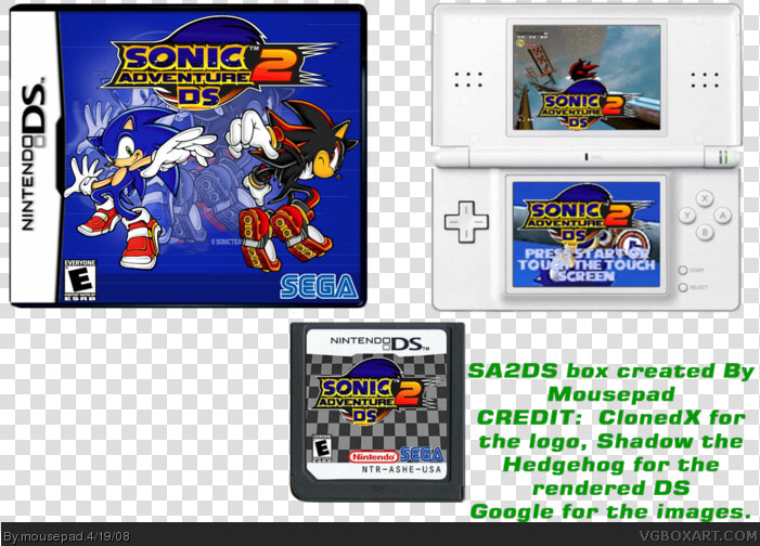 Sonic Adventure 2 Ds Box Art Cover   Sonic Adventure 2 Game Boy  HD Png DownloadTransparent PNG