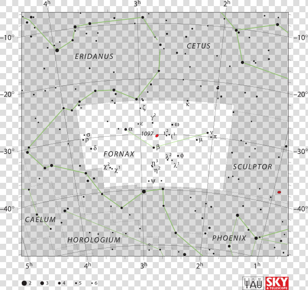 Transparent Constellations Png   Fornax Constellation Map  Png DownloadTransparent PNG