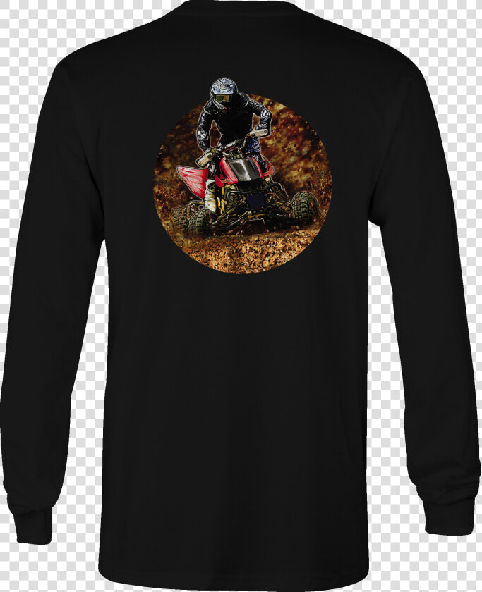 Long Sleeve Tshirt 4 Wheeler In The Muddy Trails Orv   T Shirt Angry Ball  HD Png DownloadTransparent PNG