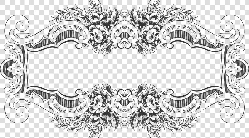 Ornate Vintage Floral Frame Clip Arts   Vintage Ornamental  HD Png DownloadTransparent PNG