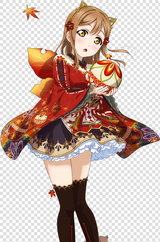  anime  manga  girl  cute  kawaii  autumn  fall  leaves   Love Live Hanamaru Cosplay  HD Png DownloadTransparent PNG