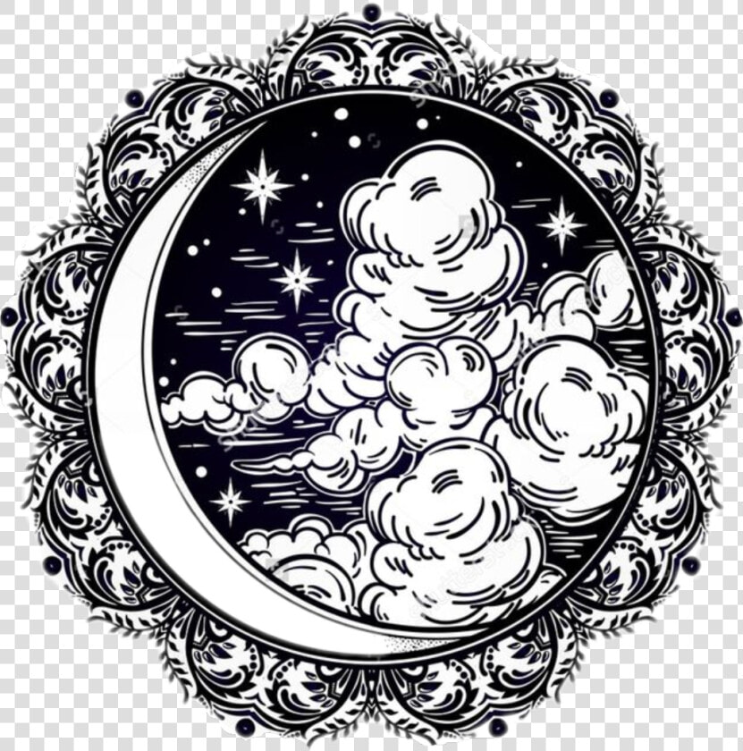  crescent  moon  pagan   Drawing Ideas Night Sky  HD Png DownloadTransparent PNG