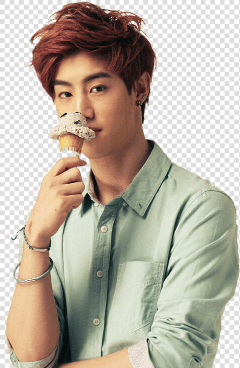 Got7 Mark Eating Ice Cream   Mark Tuan Got7 Photoshoot  HD Png DownloadTransparent PNG