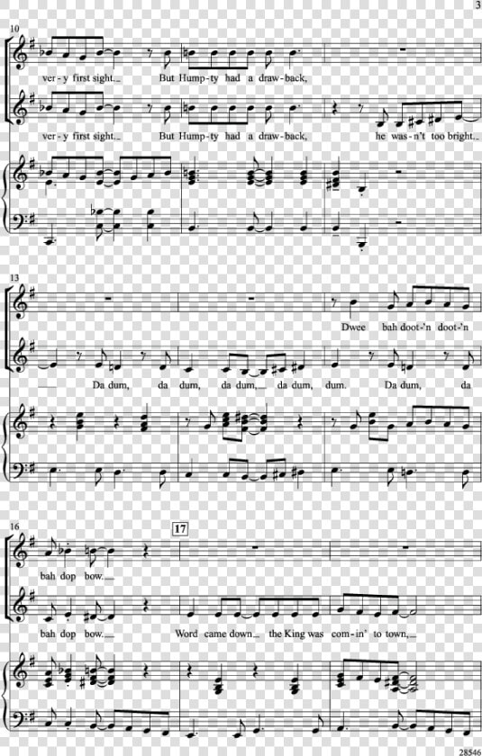 Humpty Dumpty Sheet Music  HD Png DownloadTransparent PNG