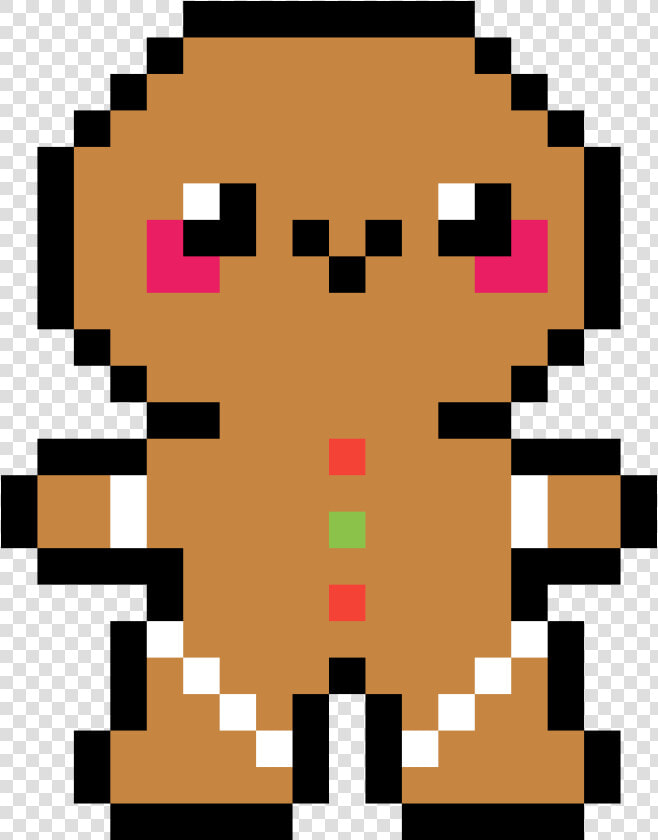 Ginger Bread Man   Lips Perler Bead Pattern  HD Png DownloadTransparent PNG