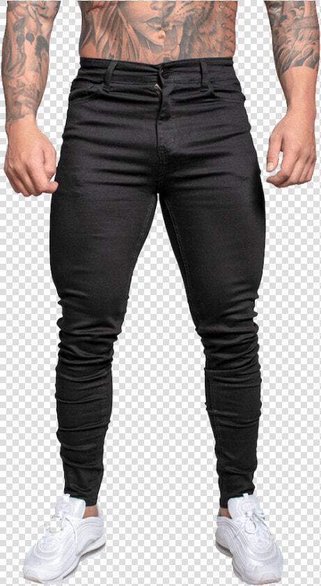 Adonis Muscle Fit Jeans Black Non Ripped   Muscle Fit Jeans Mens  HD Png DownloadTransparent PNG