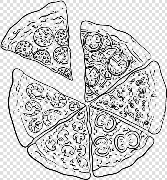 Slice m   Pizza Preto E Branco Png  Transparent PngTransparent PNG