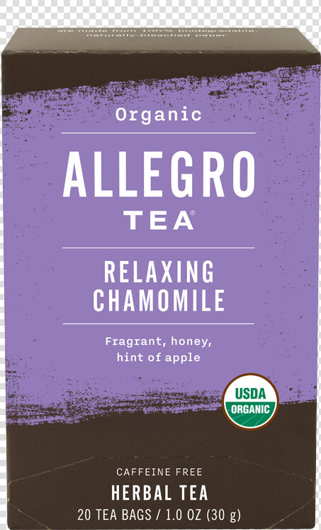 Allegrotea Carton Relaxingchamomile   Usda Organic  HD Png DownloadTransparent PNG