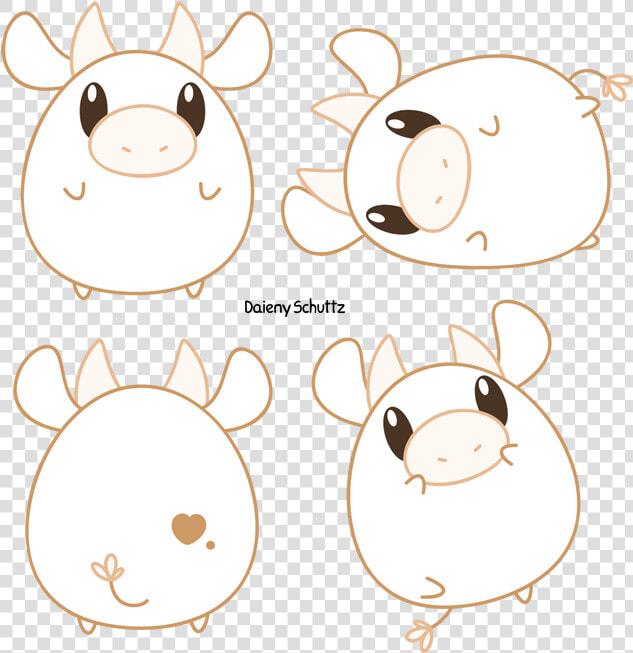 Cow At Getdrawings Com Free For Personal   Cute Cow Drawing Chibi  HD Png DownloadTransparent PNG