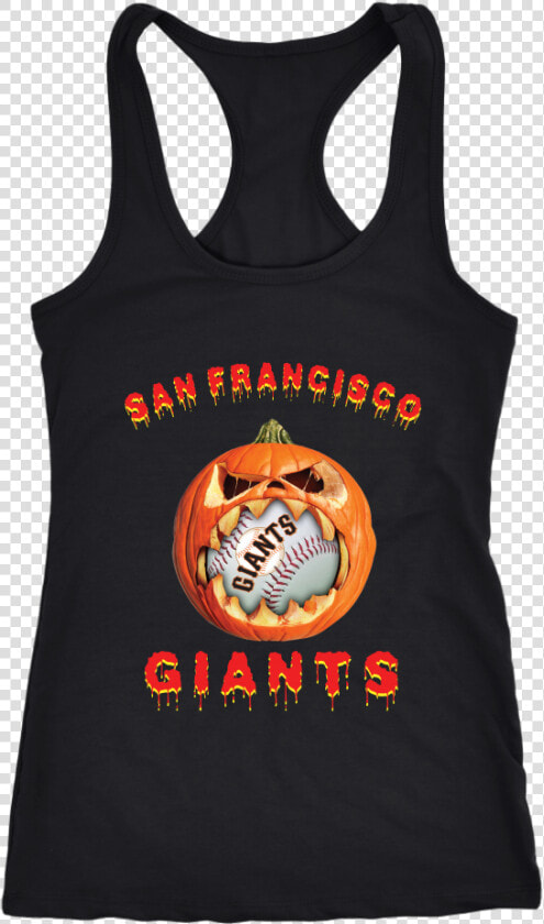 Mlb Halloween Pumpkin San Francisco Giants Baseball   Sleeveless Shirt  HD Png DownloadTransparent PNG