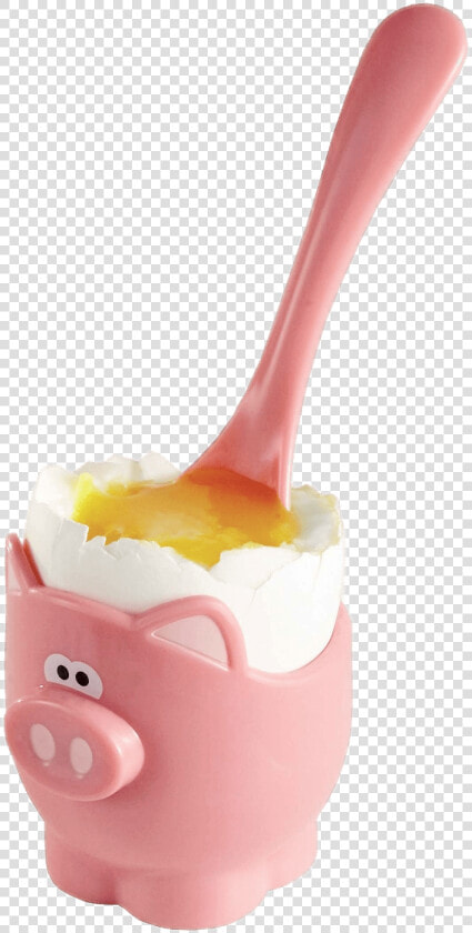 Piggy Egg Cup And Spoon   Egg Cup And Spoon  HD Png DownloadTransparent PNG