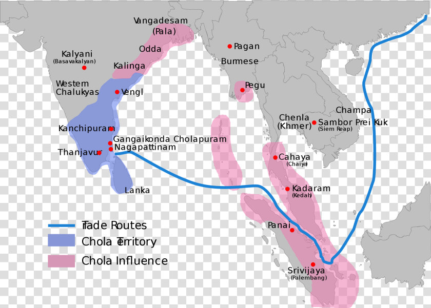 Extent Of Chola Empire  HD Png DownloadTransparent PNG