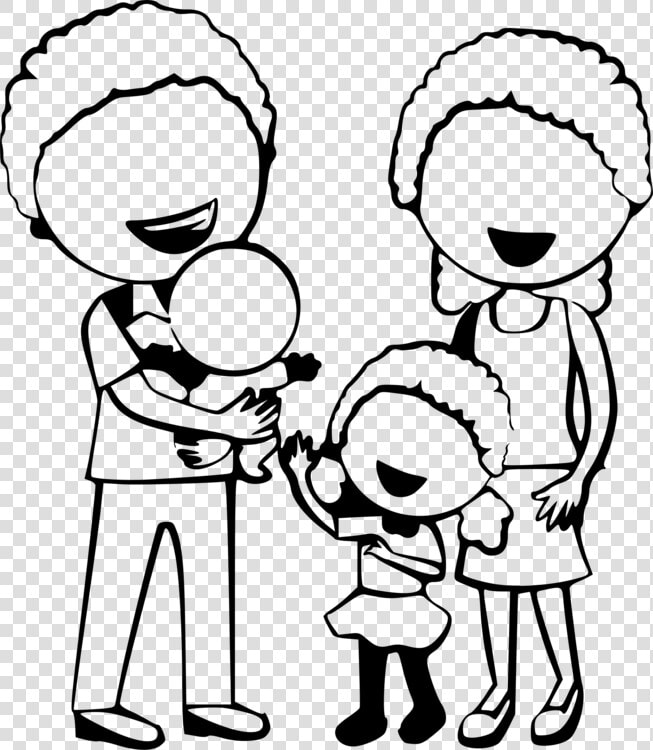 Emotion love monochrome Photography   Cartoon Family Black And White  HD Png DownloadTransparent PNG