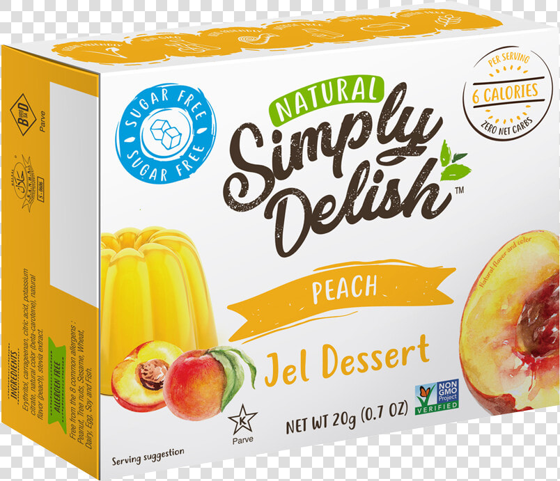 Peach Jelly   Simply Delish Jel Dessert Orange  HD Png DownloadTransparent PNG