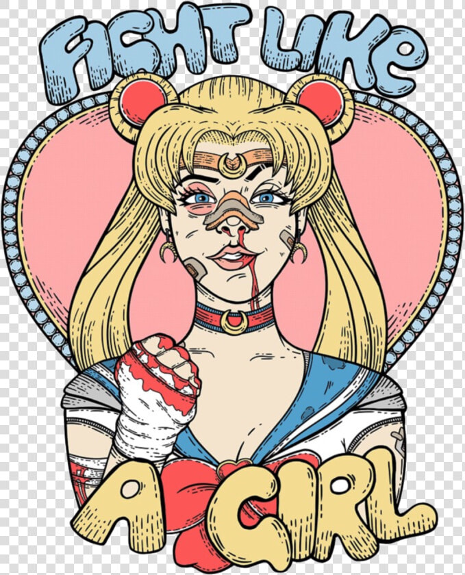 Girl  Sailor Moon  And Feminist Image   Fight Like A Girl Sailor Moon  HD Png DownloadTransparent PNG