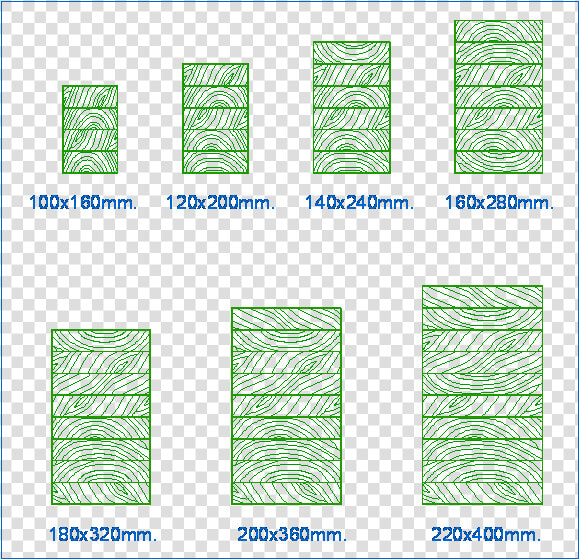 Laminated Beams Wood Glued Sections Glulam Vigas Madera   Secciones Vigas Madera Laminada  HD Png DownloadTransparent PNG