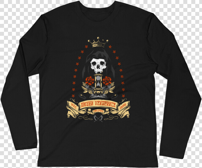 Santa Muerte Men S Long Sleeve Fitted Crew   First Christmas With My Hot New Girlfriend  HD Png DownloadTransparent PNG