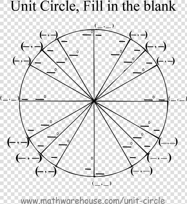 Unit Circle Blank Fill  HD Png DownloadTransparent PNG