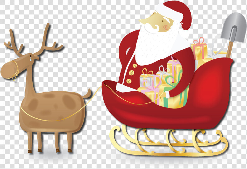 Transparent Stock Rudolph Claus Reindeer Sled Clip   Santa Claus  HD Png DownloadTransparent PNG