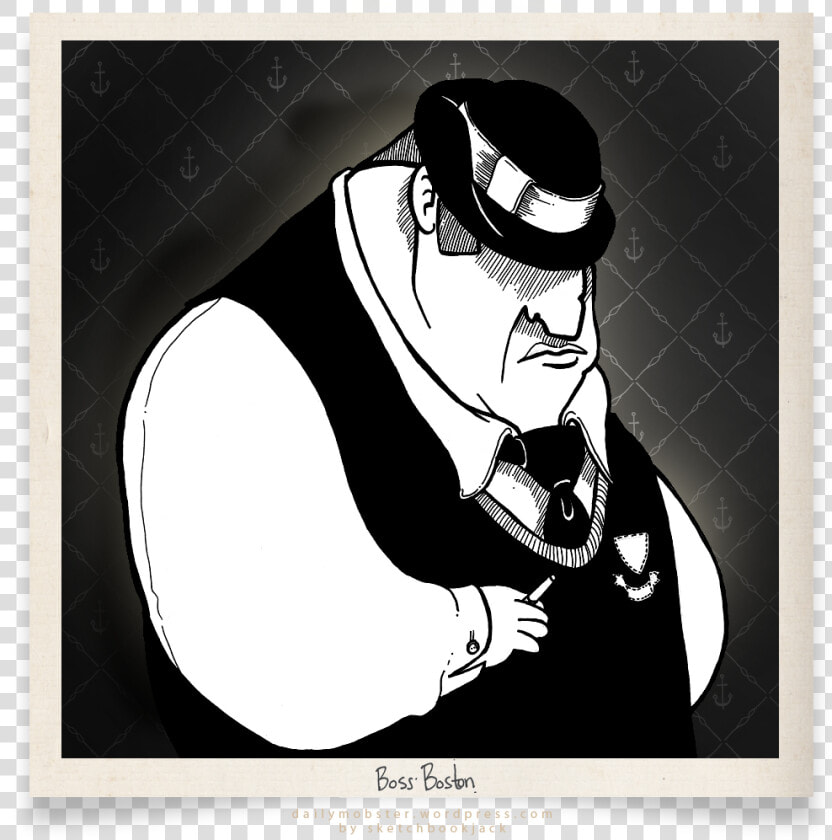 Boss Boston Character Design Illustration Cartoon Black   Boss Cartoon Black And White  HD Png DownloadTransparent PNG