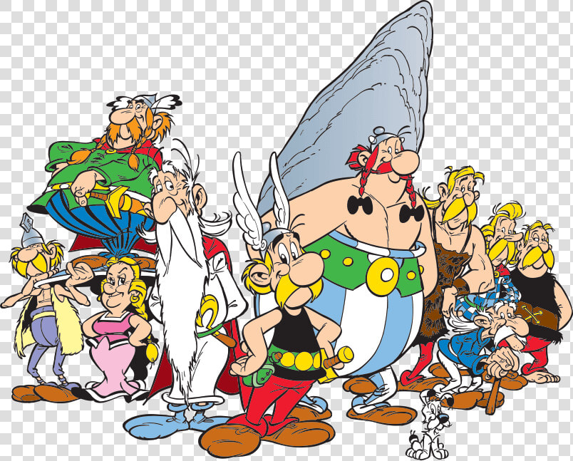 Astérix  Obélix Et Le Village Gaulois   Asterix Obelix Getafix  HD Png DownloadTransparent PNG