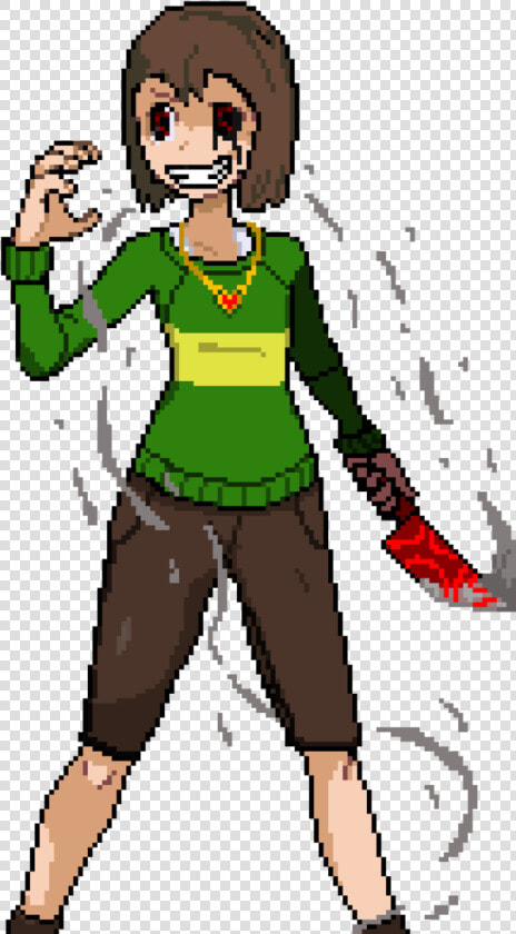 Transparent Undertale Chara Png   Chara Pixel Art Grid  Png DownloadTransparent PNG