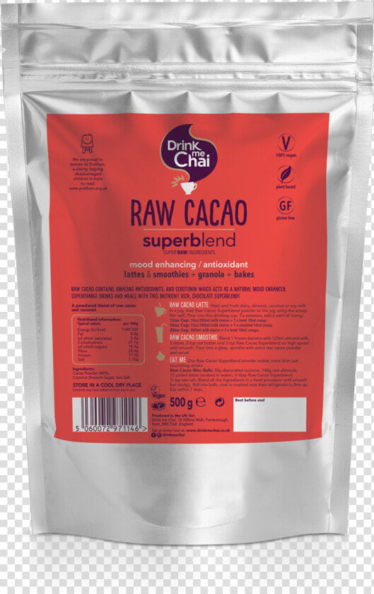 Raw Cacao Superblend   Coconut Shell Charcoal Packaging  HD Png DownloadTransparent PNG