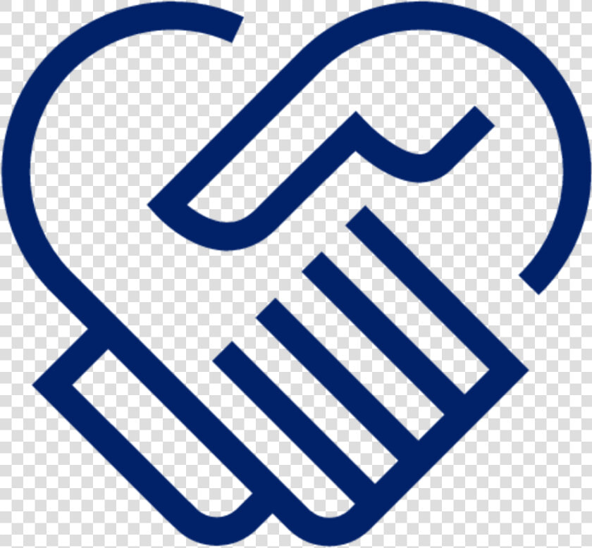 A Blue Icon Of Two Hands Holding  Shaping A Heart   Icon  HD Png DownloadTransparent PNG