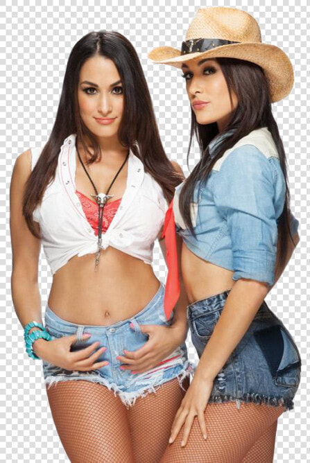 Bella Twins White Background   Nikki Bella Brie Bella Sexy  HD Png DownloadTransparent PNG