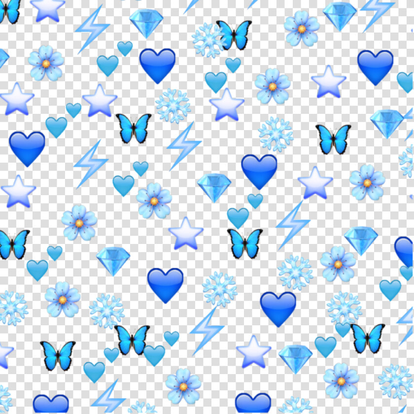  blue  emoji  edit  cold  butterfly  snowflake  flower   Blue Heart Emoji Background  HD Png DownloadTransparent PNG