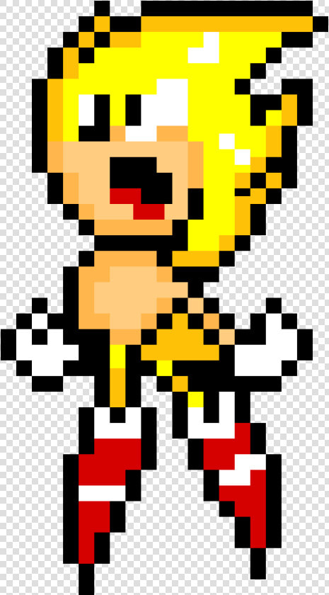 Pixel Art Head Base   Png Download   Super Sonic Pixel Art Sonic  Transparent PngTransparent PNG