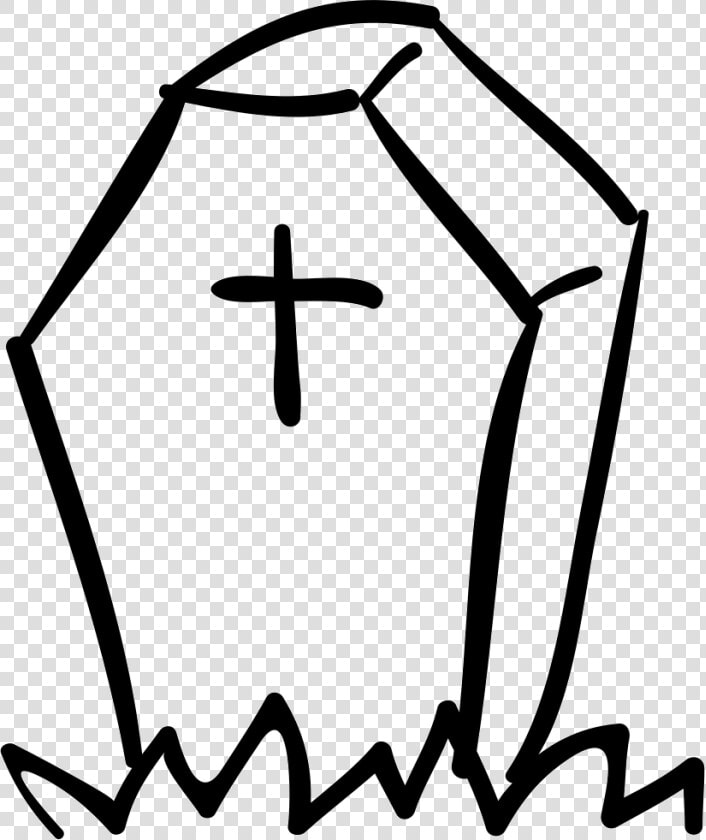 Halloween Tombstone Of Coffin Shape With A Cross   Symbol For Death Rate  HD Png DownloadTransparent PNG