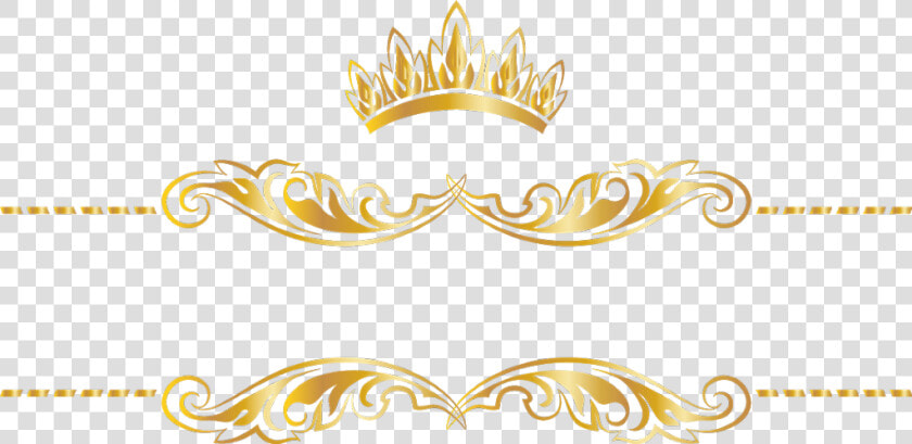  gold  goldcrown  crown  swirls  banner  header  textline   Transparent Gold Crown Border  HD Png DownloadTransparent PNG