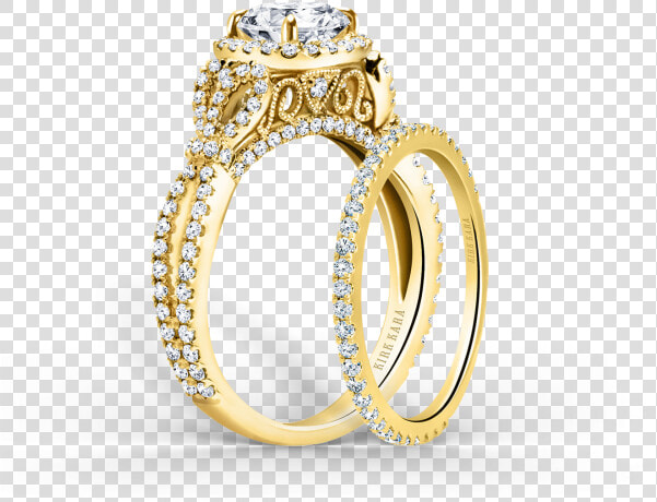 Pirouetta 18k Yellow Gold Ladies Wedding Band D   Kirk Kara Engagement Ring  HD Png DownloadTransparent PNG