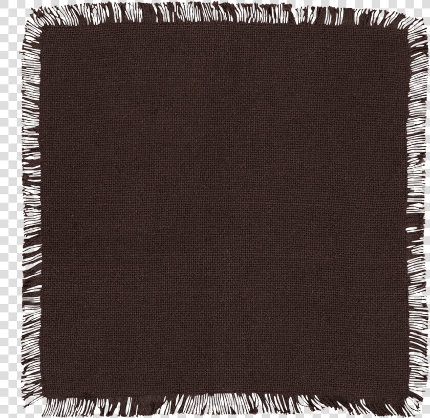 Burlap Chocolate Tablemat Fringed   Scarf  HD Png DownloadTransparent PNG